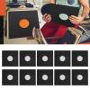 20pcs Record Kraft Paper Jackets Matte Black Guard Protects Records Dust Dirt for LPs view 3