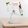 Adjustable Height Aluminum Reading Bookshelf, Multi Angle Rotating Bookshelf view 3