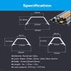 100 CM Aluminum Metal Surface Cable Raceway/Concealer, Self-Adhesive Floor Cable Covers Cords/Wire Management Kit for Home Office(White,W 15mm) view 2