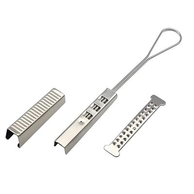 304 Stainless Drop Fiber Cable Clamp FTTH Networking Optic Ethernet Adjustable Fix Fastener 10 Pieces