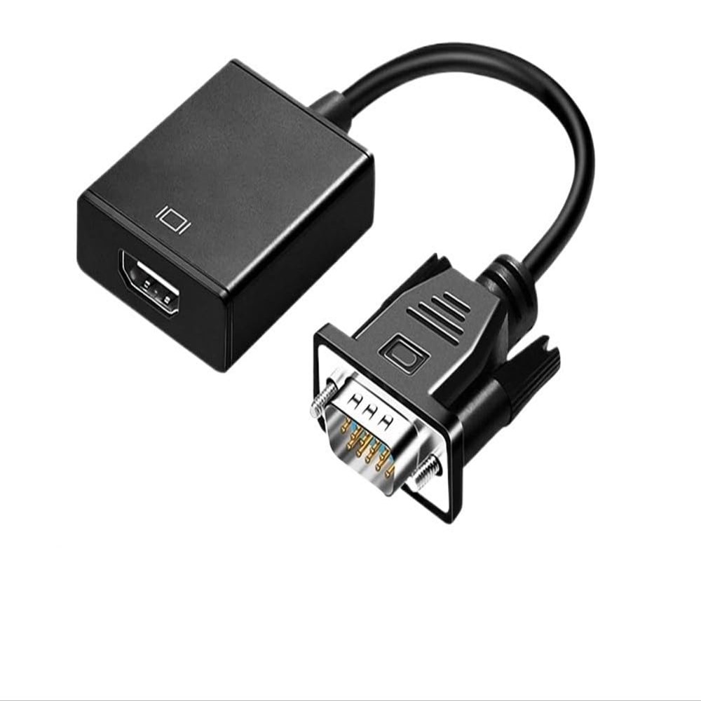 VSVAKHXC VGA to HDMI-Compatible Converter with USB Power 3.5mm Audio Ja-ck Support 1080P Audio Transfer