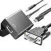 VSVAKHXC VGA to HDMI-Compatible Converter with USB Power 3.5mm Audio Ja-ck Support 1080P Audio Transfer view 3