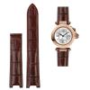 18 * 10mm 20 * 12mm Cowhide Leather Strap Concave Brown Black Calfskin Bracelet Folding Buckle For Cartier PASHA WSPA0009 Watchband view 1