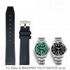 20mm 21mm 22mm Curved End Rubber Silicone Watchband For Rolex Submariner Daytona Waterproof Watch Strap view 2