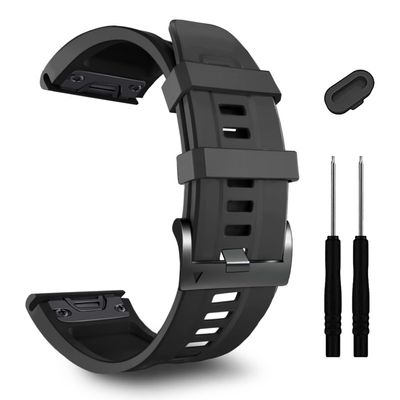 26mm for Fenix 7X Pro Band GARMIN Epix Pro 51mm Fenix 6X Watch Strap Fenix 5X Plus Silicone Wristband Fenix 6X Pro Descent Mk2i MK3i 51mm Smartwatch WristBandBlue