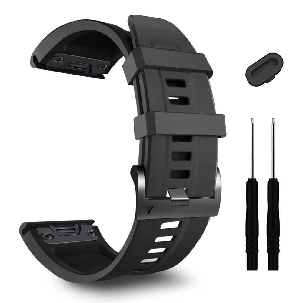 26mm for Fenix 7X Pro Band GARMIN Epix Pro 51mm Fenix 6X Watch Strap Fenix 5X Plus Silicone Wristband Fenix 6X Pro Descent Mk2i MK3i 51mm Smartwatch WristBandBlue