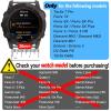 26mm for Fenix 7X Pro Band GARMIN Epix Pro 51mm Fenix 6X Watch Strap Fenix 5X Plus Silicone Wristband Fenix 6X Pro Descent Mk2i MK3i 51mm Smartwatch WristBandBlue view 2