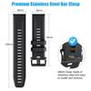 26mm for Fenix 7X Pro Band GARMIN Epix Pro 51mm Fenix 6X Watch Strap Fenix 5X Plus Silicone Wristband Fenix 6X Pro Descent Mk2i MK3i 51mm Smartwatch WristBandBlue view 4