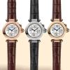 18 * 10mm 20 * 12mm Cowhide Leather Strap Concave Brown Black Calfskin Bracelet Folding Buckle For Cartier PASHA WSPA0009 Watchband view 3