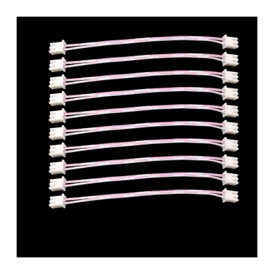 CTGFBUW 10Pcs JST XH 2.54mm Pitch 2 Pin Single/Double-end Plugs Connector XH2.54 Terminal with Red White Cable 10/20/30CM(Double-end,10CM)