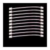 CTGFBUW 10Pcs JST XH 2.54mm Pitch 2 Pin Single/Double-end Plugs Connector XH2.54 Terminal with Red White Cable 10/20/30CM(Double-end,10CM) view 1