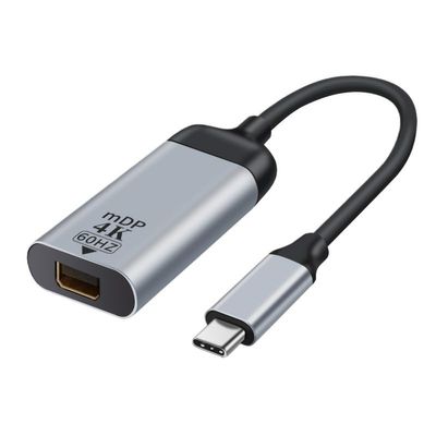 VSVAKHXC USB 3.1 Type/C Thunderbolt3 to 4K@60Hz DisplayPort/HDMI-Compatible/Mini DP Adapter Video Converter Cable(0.1m USB C to miniDP)