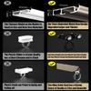 Ceiling Mount Curtain Track with Soundproof Strips Hooks Silent Rollers Curtain Rail Sliding Curtain Rod for Living Room Bedroom Office Window Flexible Easy to Install Aluminum(White,4.59 ft) view 3