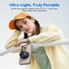 Portable Speaker Phone Stand Gifts:Birthday Graduation Mini Gifts for Him Her, 2 in 1 Magnetic Bluetooth Speakers, Loud Sound IPX5 Waterproof, 9 Light Modes, TWS, Home/Office/Travel Essentials-Black view 2