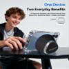 Portable Speaker Phone Stand Gifts:Birthday Graduation Mini Gifts for Him Her, 2 in 1 Magnetic Bluetooth Speakers, Loud Sound IPX5 Waterproof, 9 Light Modes, TWS, Home/Office/Travel Essentials-Black view 3