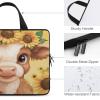 13 Inch Computer Bag Compatible with Lenovo, Hp, Dell, Asus Notebook, Lightweight Sunflower Cute Highland Cow Laptop Case for Men Women view 4