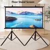 60" Projection Screen with Tripod, 4K HD Manual Pull Down Wall Mounted Movie Screen, Height Adjustable Stand for Home, Office, School(White,60inch(16:9)) view 2