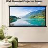 60" Projection Screen with Tripod, 4K HD Manual Pull Down Wall Mounted Movie Screen, Height Adjustable Stand for Home, Office, School(White,60inch(16:9)) view 3