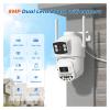 LNBBEQ 10MP 2.4G+5G WiFi Camera Dual Lens Dual Screen Human Detect Auto Trackt 5K 8MP Outdoor Security Protection(UK Plug,8MP Add 64G Card) view 3