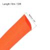 MECCANIXITY Braided Cable Sleeves Heat Shrinkable Fabric Sleeving, 7/8" 33ft Orange 2:1 Ratio Heat Shrinkable Cord Protector for Harness Cable, Network Cable Protection, Cable Management view 2
