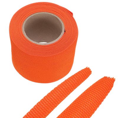 MECCANIXITY Braided Cable Sleeves Heat Shrinkable Fabric Sleeving, 2" 16ft Orange 2:1 Ratio Heat Shrinkable Cord Protector for Harness Cable, Network Cable Protection, Cable Management