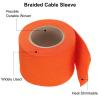 MECCANIXITY Braided Cable Sleeves Heat Shrinkable Fabric Sleeving, 2" 16ft Orange 2:1 Ratio Heat Shrinkable Cord Protector for Harness Cable, Network Cable Protection, Cable Management view 4