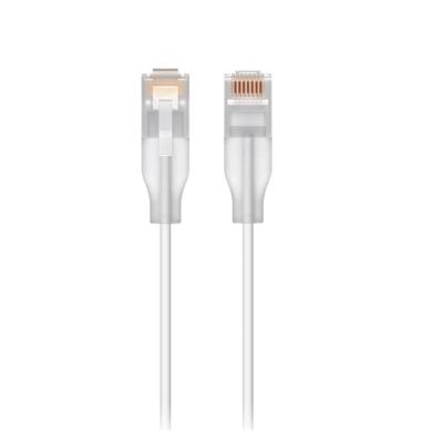 Ubiquity UACC-Cable-Patch-EL-0.15M-W Nano-Thin Cat6A Ethernet Patch Cable with Translucent Booted RJ45 Connectors, 0.15 Meter, White