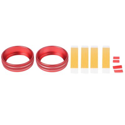 Aluminum Alloy Volume Knob Covers Switch Trim for Ford For Explorer Model Years 2020 to 2025 Protects Original Control Knobs (Red)