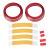Aluminum Alloy Volume Knob Covers Switch Trim for Ford For Explorer Model Years 2020 to 2025 Protects Original Control Knobs (Red) view 2