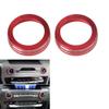 Aluminum Alloy Volume Knob Covers Switch Trim for Ford For Explorer Model Years 2020 to 2025 Protects Original Control Knobs (Red) view 4