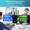 NEWFAST WiFi Extender Signal Booster RE523,1200Mbps Dual-Band WiFi Repeater,5GHz/2.4GHz WiFi Extender Supports WPS,MU-MIMO,Repeater/Router/AP Mode,Suitable for Home view 3