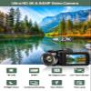 4K Video Camera Camcorder 64MP Vlogging Camera for YouTube 3.0" Touch Screen 18X Digital Zoom IR Night Vision with External Stereo Microphone,Remote,Lens Hood,Handheld Stabilizer,32G Card &2 Batteries view 2