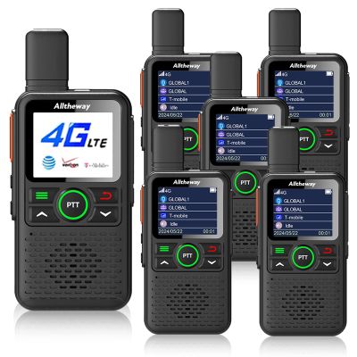 Lifetime Free Service Alltheway 4G LTE Cellular Walkie Talkie - Unlimited Range for US, Includes SIM, Group & Custom Channels | Instant PTT Communication for Work or Play on The Cellular Network