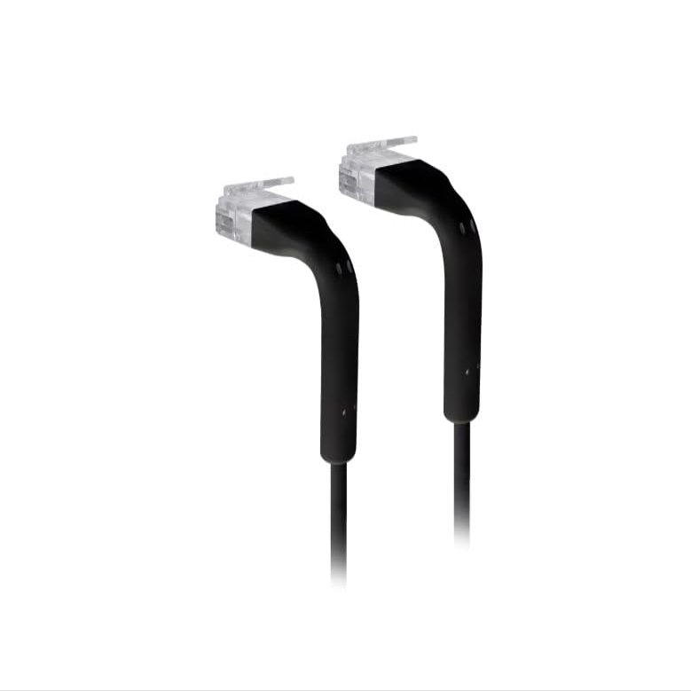 Ubiquity U-Cable-Patch-2M-RJ45-BK Ultra-Thin Cat6 Ethernet Patch Cable with Flexible Booted RJ45 Connectors, Black, 2 Meter Length, 3 mm Diameter, PoE+++ Support, TIA-568-B.2 Compliant