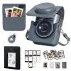 CAIYOULE Accessories Kit for Fujifilm Instax Mini 41 Instant Camera, Mini 41 PU Camera Case with 5 Magnetic Frames, 64 Photo Album, 4 Photo Frames, 10 DIY Stickers and Selfie Mirror, No Camera, Grey view 1