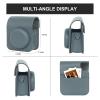 CAIYOULE Accessories Kit for Fujifilm Instax Mini 41 Instant Camera, Mini 41 PU Camera Case with 5 Magnetic Frames, 64 Photo Album, 4 Photo Frames, 10 DIY Stickers and Selfie Mirror, No Camera, Grey view 3