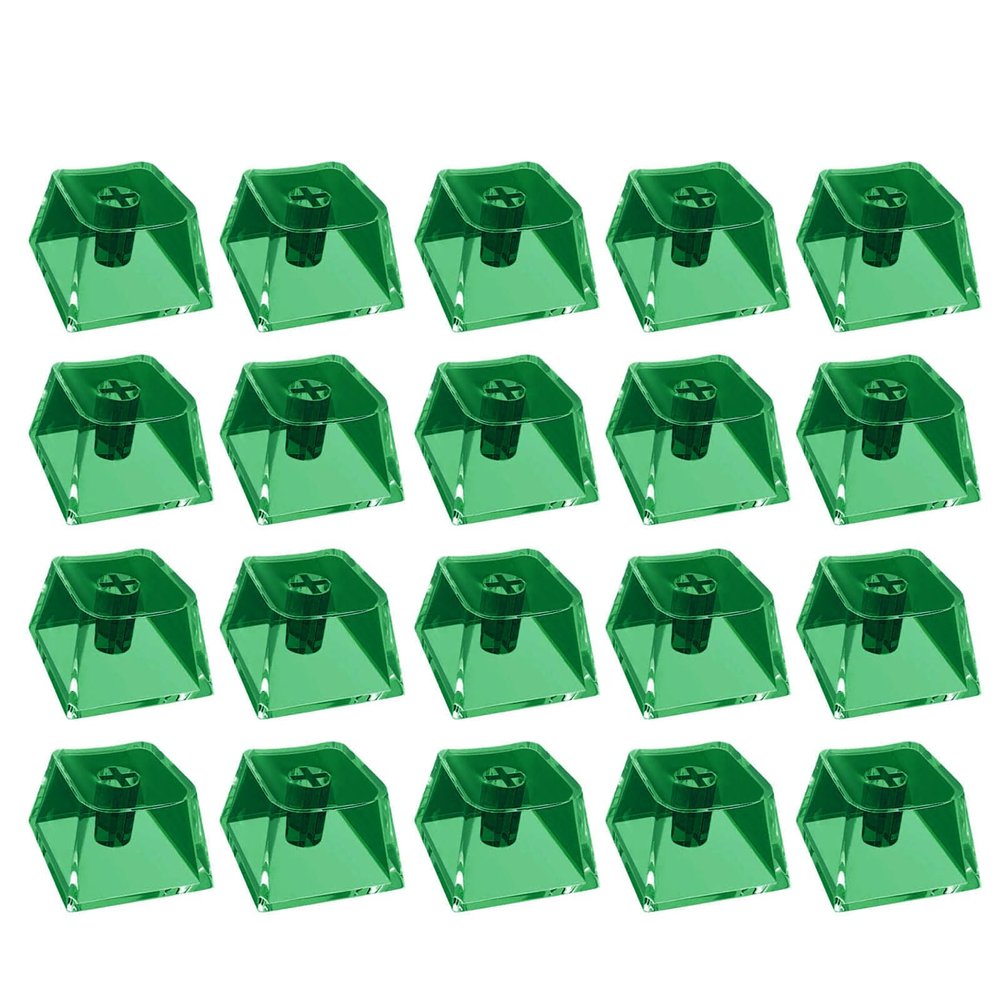 20 Pcs Gaming Keyboard Caps, Single Keycap,Original Height Transparents Layer Crystal Blanks Backlit Keycaps for Mechanical Keyboards Transparent Keycaps