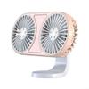 USB Dual Head Car Fan with 360 Degree Rotation, Three Adjustable Speeds, Whisper Quiet, Suitable for Various Vehicle Types Including Campers and SUVs (Pink) view 1