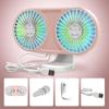 USB Dual Head Car Fan with 360 Degree Rotation, Three Adjustable Speeds, Whisper Quiet, Suitable for Various Vehicle Types Including Campers and SUVs (Pink) view 2