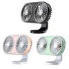 USB Dual Head Car Fan with 360 Degree Rotation, Three Adjustable Speeds, Whisper Quiet, Suitable for Various Vehicle Types Including Campers and SUVs (Pink) view 3