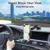 Tcairzl Car Phone Mount Holder for Hyundai Veloster N 2019-2024,Dashboard Windshield Phone Holder Strongest Suction Cup 360 Adjustable Hands Free Anti-Drop Cell Phone Holder,Black red view 3
