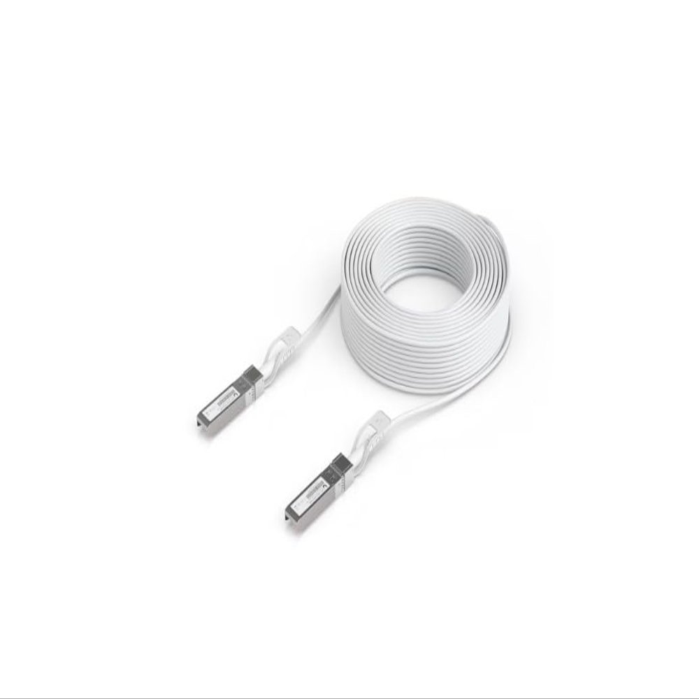 Ubiquity Uplink Cable UACC-Uplink-SFP28-30M 25G SFP28 Active Direct Attach Cable, 30 Meter, Auto-Optimized Link Speed for 25G/10G/1G, SFP28 to SFP28 Connector, White PVC Jacket