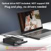 5.25" Blu-Ray/CD/DVD SATA Drive Enclosure with USB A/C 3.0,5.25 Drive Enclosure with 3 USB-A Ports,Optical Drive Enclosure fit any drive depth up to 171mm,Aluminum Alloy(Optical Drive not Included) view 2