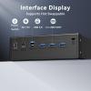 5.25" Blu-Ray/CD/DVD SATA Drive Enclosure with USB A/C 3.0,5.25 Drive Enclosure with 3 USB-A Ports,Optical Drive Enclosure fit any drive depth up to 171mm,Aluminum Alloy(Optical Drive not Included) view 3