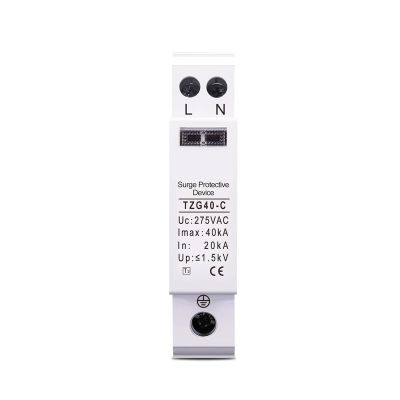 1pc AC SPD 20-40KA 275V House Surge Protector Protection Protective Low-Voltage Arrester Device 1P+N 18mm NSIXSURIM