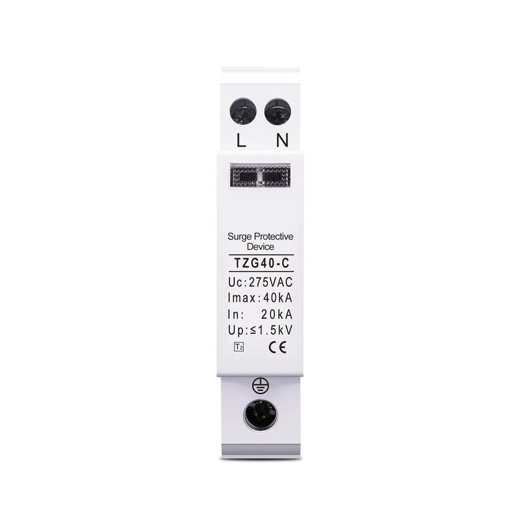 1pc AC SPD 20-40KA 275V House Surge Protector Protection Protective Low-Voltage Arrester Device 1P+N 18mm NSIXSURIM