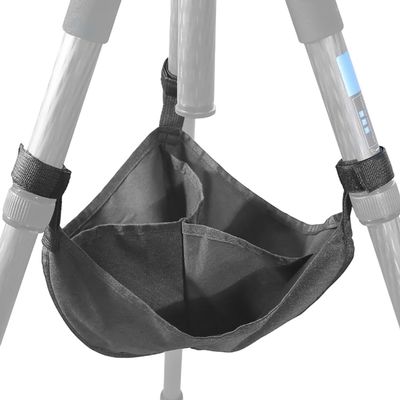 FEICHAO Tripod Weight Stone Bag 3 Compartments Storage Bag for Tripod Legs Stabilizing Photography Accessory (Black)