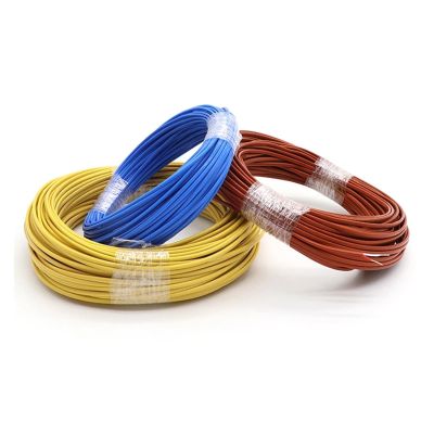 Communication Equipment 2~100m Thermocouple Wire K J T Type 2 Cores High Temperature Measuring Compensation Cable PTFE Insulator Electronic Line Wire and Cable(J Type 2x0.5,5 Meters)