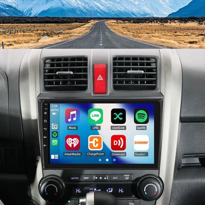 4+64G Android Radio Car Stereo for Honda CRV 2007-2011 with Wireless Carplay/Android Auto, Car Radio Stereo 9 Inch Touch Screen for Corolla with GPS Navigation/Bluetooth/Backup Camera