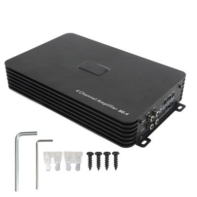 Brilluxa Car Audio Amplifier, 4 Channel Bridgeable Power Amp Compatible with Universal Automobile Sound System, High Output Audio Signal Amplifier